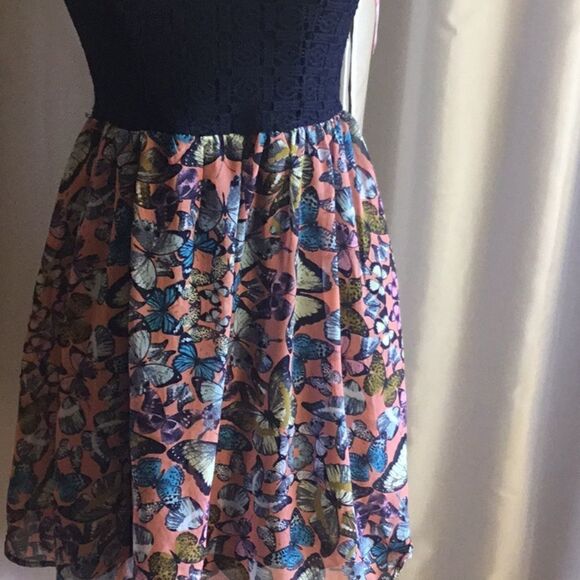 Lace top dress with colorful butterfly skirt in XS by XHILARATION - Picture 5 of 16